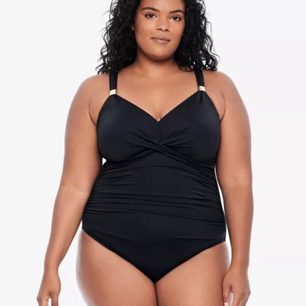 Ralph Lauren Black Slimsuit, slimming  tummy, A32